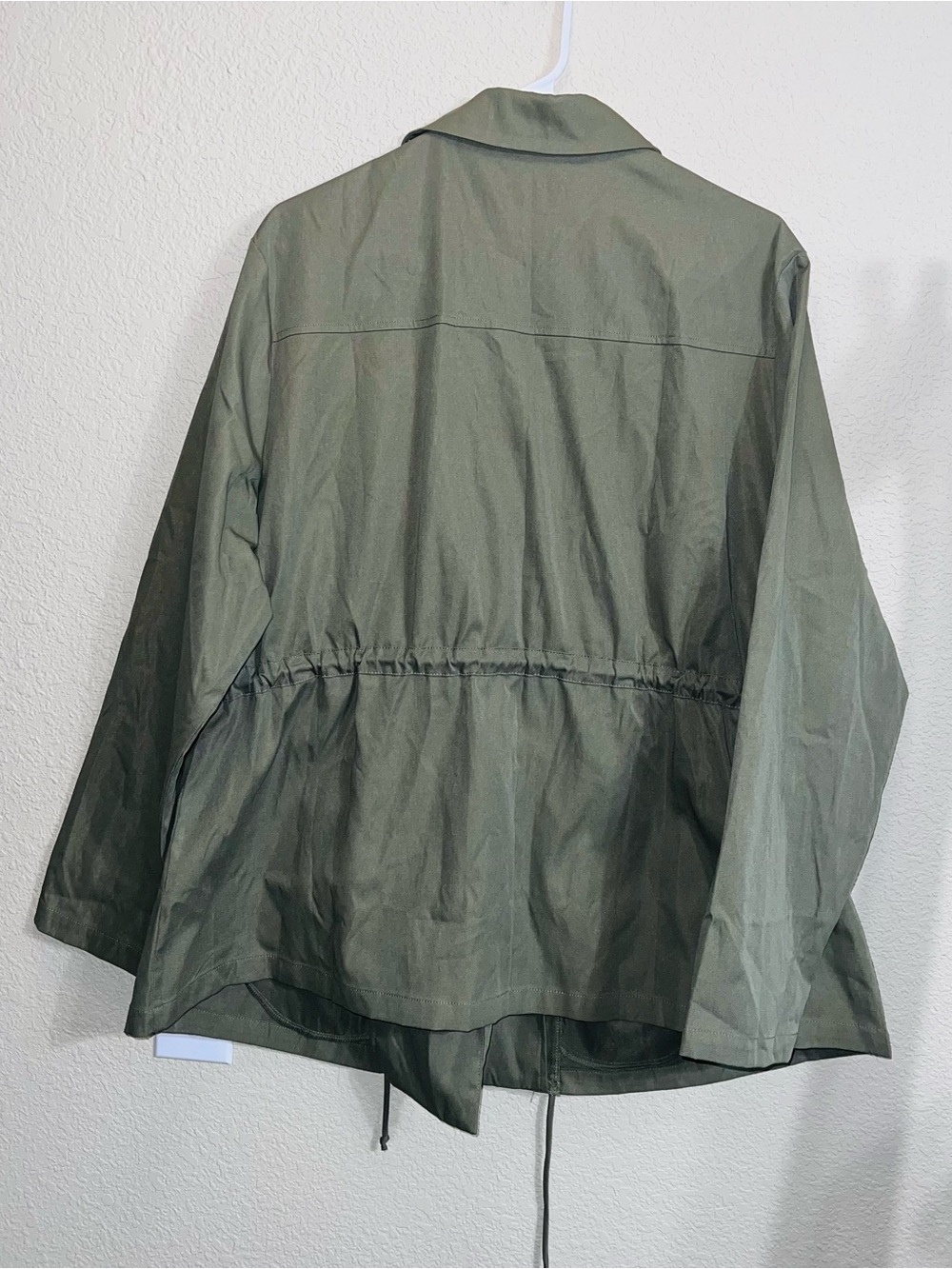 Agnes Orinda Women's Plus Size Olive Green Anorak Jacket. Size XXL - Picture 8 of 9